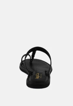 HARRIS Black Toe Ring Braided Slip Ons -Rag & Co Shop HARRISBlackToeRingBraidedSlipOns RCSH4097 BLACK 4 9782cc3d ab9d 4fd4 af57 baf702d6225b