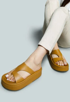 HATHAWAY Slip-On Platform Sandal In Tan -Rag & Co Shop HATHAWAYSlip OnPlatfromSandalinTan RCSH2378 Tan 6