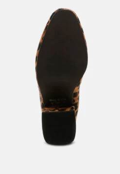 HELEN Leopard Print Block Heel Leather Boots -Rag & Co Shop HELENLeopardPrintBlockHeelLeatherBoots RCSH1939 leopard 7