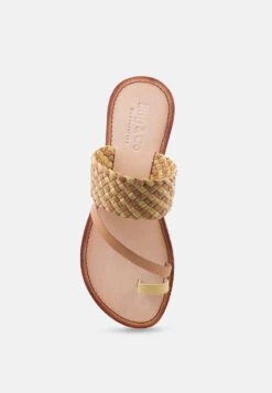 ISIDORA Mustard Braided Leather Flat Sandal -Rag & Co Shop ISIDORAMustardBraidedLeatherFlatSandal RCSH2040 Mustard 7