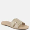 IVANKA Beige Cut Out Slip On Sandals -Rag & Co Shop IVANKABeigeCutOutSlipOnSandals RCSH4083 BEIGE 3