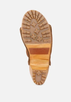 JARRAH Tan Suede Slide Clogs -Rag & Co Shop JARRAHTanSuedeSlideClogs RCSH2780 Tan 2