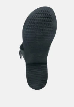 KELLY Black Flat Sandal With Buckle Straps -Rag & Co Shop KELLYBlackFlatSandalwithBuckleStraps RCSH 1854black 2