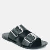 KELLY Black Flat Sandal With Buckle Straps -Rag & Co Shop KELLYBlackFlatSandalwithBuckleStraps RCSH 1854black 4