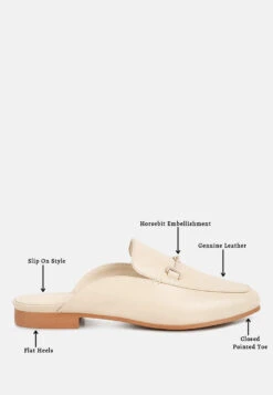 KRISTY Horsebit Embellished Mules In Beige -Rag & Co Shop KRISTYHorsebitEmbellishedMulesinBeigeRCSH4077Beige 10