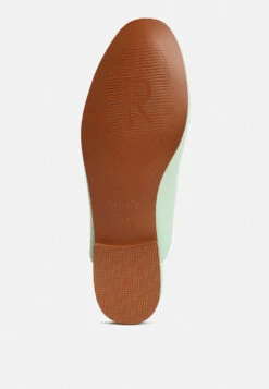 KRISTY Horsebit Embellished Mules In Mint Green -Rag & Co Shop KRISTYHorsebitEmbellishedMulesinMintGreenRCSH4077MintGreen 2