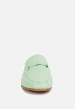 KRISTY Horsebit Embellished Mules In Mint Green -Rag & Co Shop KRISTYHorsebitEmbellishedMulesinMintGreenRCSH4077MintGreen 7