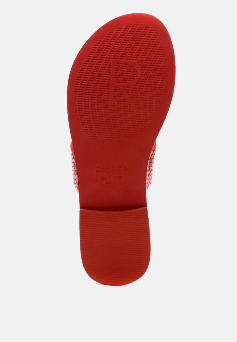 LEONA Snake Print Thong Flat Sandals 8 LEONA Snake Print Thong Flat Sandals - Image 6