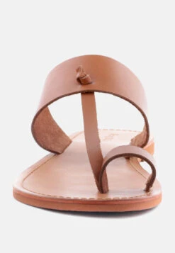 LEONA Tan Thong Flat Sandals -Rag & Co Shop LEONATanThongFlatSandals RCSH1853 Tan 4