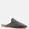 LIA Grey Handcrafted Suede Mules