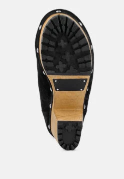 MAAYA Black Handcrafted Collared Suede Boot -Rag & Co Shop MAAYABlackHandcraftedFurCollaredSuedeBoot RCSH2961 Black 8