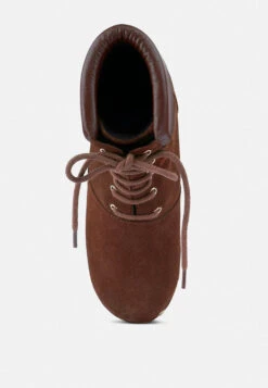 MAAYA Brown Handcrafted Collared Suede Boot -Rag & Co Shop MAAYABrownHandcraftedCollaredSuedeBoot RCSH2961 Brown 4
