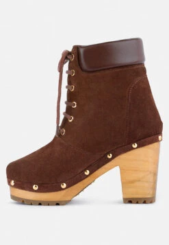 MAAYA Brown Handcrafted Collared Suede Boot -Rag & Co Shop MAAYABrownHandcraftedCollaredSuedeBoot RCSH2961 Brown 7