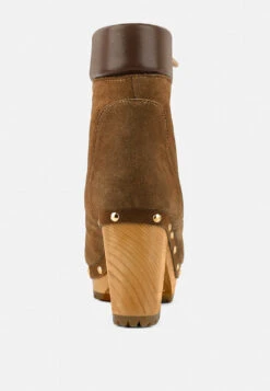 MAAYA Tan Handcrafted Collared Suede Boot -Rag & Co Shop MAAYATanHandcraftedCollaredSuedeBootRCSH2961 TAN 1