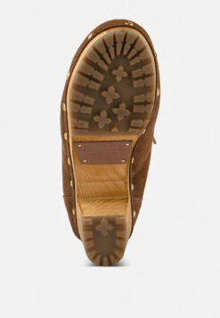 MAAYA Tan Handcrafted Collared Suede Boot -Rag & Co Shop MAAYATanHandcraftedCollaredSuedeBootRCSH2961 TAN 4