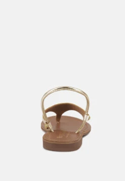 MADELINE Gold Flat Thong Sandals -Rag & Co Shop MADELINEGoldFlatThongSandals RCSH4085 GOLD 6