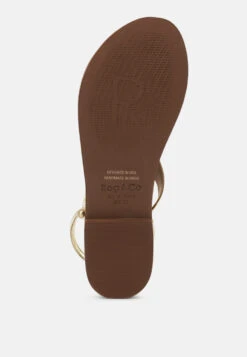 MADELINE Gold Flat Thong Sandals -Rag & Co Shop MADELINEGoldFlatThongSandals RCSH4085 GOLD 8