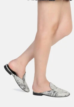 MARLA Black Metallic Leather Mules -Rag & Co Shop MARLABlackMetallicLeatherMules RCSH1869 Black 17