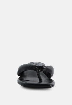 MEMESTAR Black Low Heel Thong Sandals 11 MEMESTAR Black Low Heel Thong Sandals -Rag & Co Shop MEMESTARBlackLowHeelThongSandals RCSH3021 Black 3