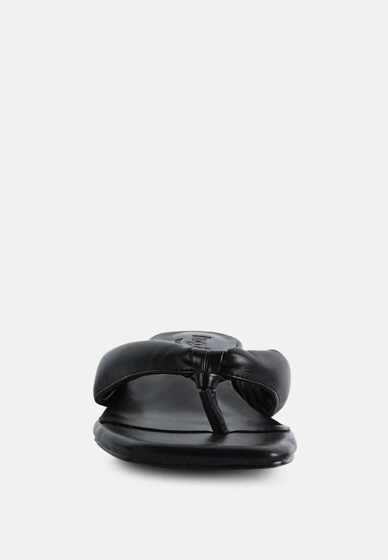 MEMESTAR Black Low Heel Thong Sandals 5 MEMESTAR Black Low Heel Thong Sandals - Image 3