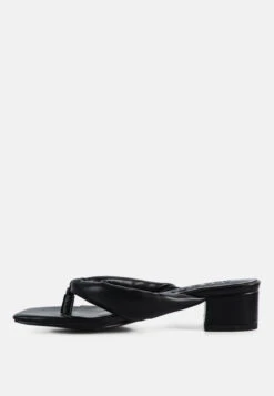 MEMESTAR Black Low Heel Thong Sandals 13 MEMESTAR Black Low Heel Thong Sandals -Rag & Co Shop MEMESTARBlackLowHeelThongSandals RCSH3021 Black 4