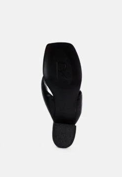 MEMESTAR Black Low Heel Thong Sandals 15 MEMESTAR Black Low Heel Thong Sandals -Rag & Co Shop MEMESTARBlackLowHeelThongSandals RCSH3021 Black 6