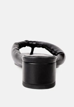 MEMESTAR Black Low Heel Thong Sandals 12 MEMESTAR Black Low Heel Thong Sandals -Rag & Co Shop MEMESTARBlackLowHeelThongSandals RCSH3021 Black 8