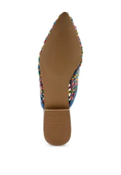 ZOOEY Colorful Woven Flat Mules -Rag & Co Shop MG 3582