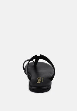 MILA Black Toe Ring Thong Slip Ons -Rag & Co Shop MILABlackToeRingThongSlipOns RCSH4084 BLACK 8