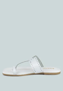 MILA White Toe Ring Thong Slip Ons -Rag & Co Shop MILAWhiteToeRingThongSlipOns RCSH4084 WHITE 4 7076b0d4 ccac 4f0c 9b0f 41a2483db47a