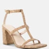 MIRABELLA Open Square Toe Block Heel Sandals In Natural -Rag & Co Shop MIRABELLAOpenSquareToeBlockHeelSandals RCSH4190 natural 2