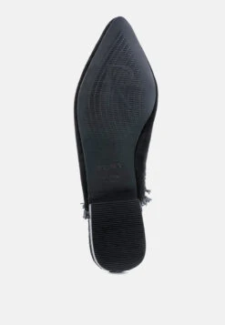 MOLLY Black Frayed Leather Mules -Rag & Co Shop MOLLYBlackFrayedLeatherMules RCSH1868 Black 13