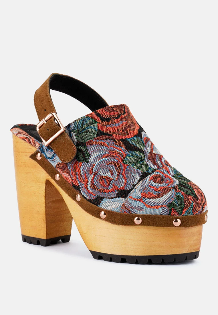 MURAL Tapestry Handcrafted Clogs 3 MURAL Tapestry Handcrafted Clogs