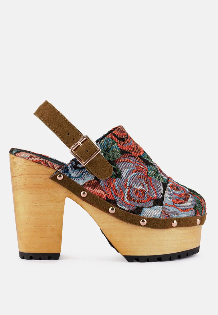 MURAL Tapestry Handcrafted Clogs 4 MURAL Tapestry Handcrafted Clogs - Image 2