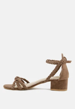 NICOLA Taupe Block Heel Sandal -Rag & Co Shop NICOLATaupeBlockHeelSandal RCSH1864 Taupe 5