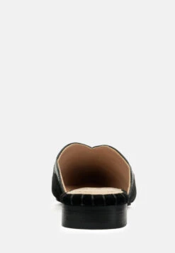 ORLA Black Classic Suede Walking Mules -Rag & Co Shop ORLABlackClassicSuedeWalkingMules RCSH1817 Black 6