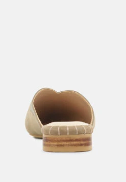ORLA Taupe Classic Suede Walking Mules -Rag & Co Shop ORLATaupeClassicSuedeWalkingMules RCSH1817 Taupe 5