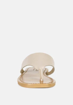 OROFERR Latte Soft Leather Luxury Thong Flats -Rag & Co Shop OROFERLatteSoftLeatherLuxuryThongFlats RCSH2954 Latte 3