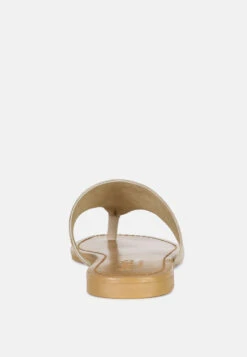 OROFERR Latte Soft Leather Luxury Thong Flats -Rag & Co Shop OROFERLatteSoftLeatherLuxuryThongFlats RCSH2954 Latte 5