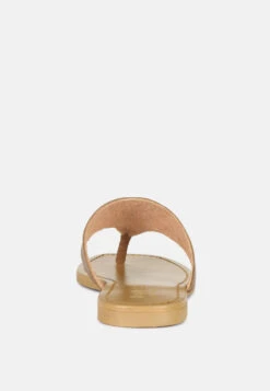 OROFERR Tan Soft Leather Luxury Thong Flats -Rag & Co Shop OROFERTanSoftLeatherLuxuryThongFlats RCSH2954 Tan 4