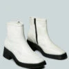 OXMAN Classic White Ankle Boot -Rag & Co Shop OXMANClassicWhiteAnkleBoot RCSH2370White 2