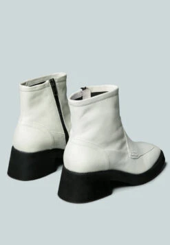 OXMAN Classic White Ankle Boot -Rag & Co Shop OXMANClassicWhiteAnkleBoot RCSH2370White 4