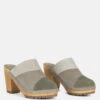 OCHROMA Vintage Patchwork Suede Mule Clogs In Olive -Rag & Co Shop OchromaVintagePatchworkSuedeMuleClogsinOlive RCSH2785 Olive 9