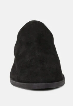 PALMA Black Stacked Heel Mules -Rag & Co Shop PALMABlackStackedHeelMules RCSH1867 Black 6