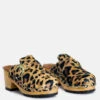 PRUNUS Leopard Buckled Suede Round Toe Mule Clogs -Rag & Co Shop PRUNUSLeopardBuckledSuedeRoundToeMuleClogs RCSH2784 Leopard 2