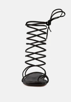 AMATHA Black Essential Toe Ring Summer Leather Flats 11 AMATHA Black Essential Toe Ring Summer Leather Flats -Rag & Co Shop RCSH3119 BLACK 5