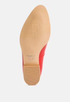 RICHELLI Metallic Sling Detail Loafers In Red -Rag & Co Shop RCSH4053Red 8