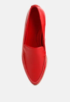 RICHELLI Metallic Sling Detail Loafers In Red -Rag & Co Shop RichellimetalicslingdetailloafersRCSH4053Red 7