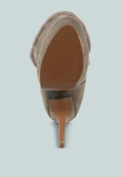 SALDANA Convertible Suede Leather Taupe High Boots -Rag & Co Shop SALDANAConvertibleSuedeLeatherHighBoots RCSH3965 taupe 14