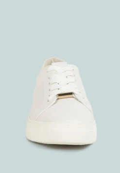 SCHICK Lace Up Leather Sneakers In White -Rag & Co Shop SCHICKLaceUpLeatherSneakersInWhiteWhiteRCSH4203White White 1 4